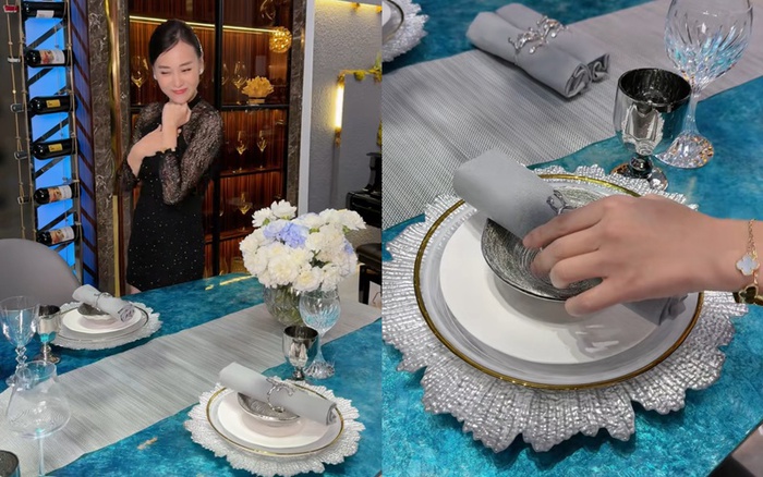 Phương Oanh biến bàn ăn gia đình thành tiệc fine-dining sang trọng, dân mạng trầm trồ