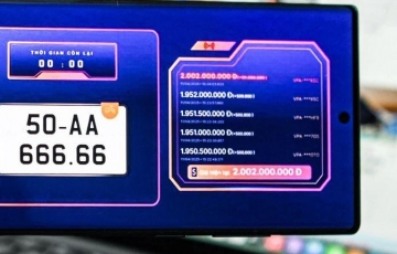 Biển số xe máy 50-AA666.66 đạt giá kỷ lục hơn 2 tỷ đồng trong phiên đấu giá 'nóng'